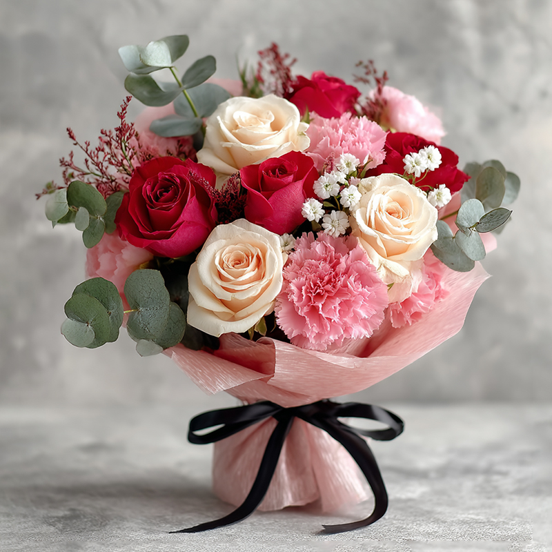 How to write a greeting card for Prescott's opening flower basket?
